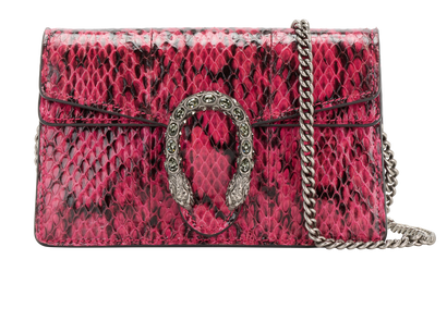 Super Mini Dionysus, &pound;495, Handbags, Pink, Snake, Front view